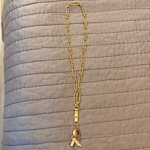 Clare V. Convertible Chain Necklace with "R" Charm